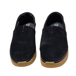 TOMS Women's Black Suede Slip-On Shoes With Gum Sole (SKU#3096)